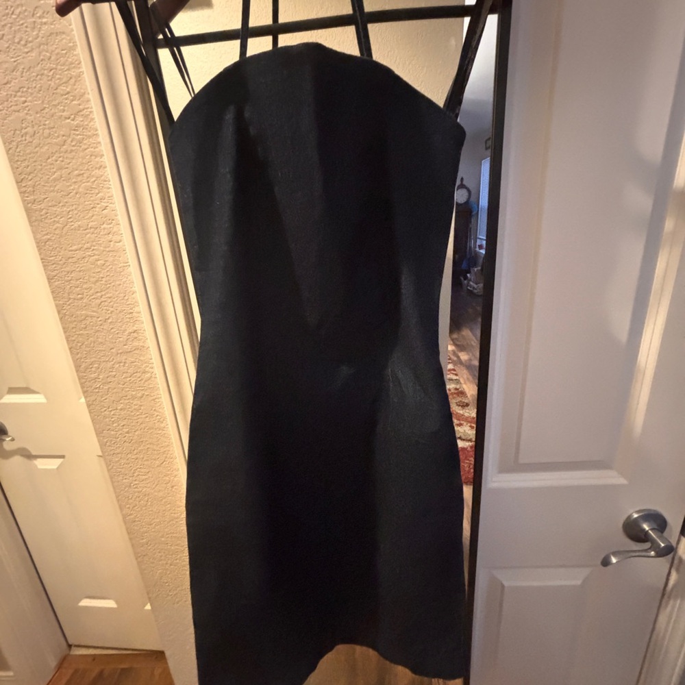 Esprit Vtg Navy Strapless/Halter Dress